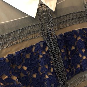 Designer inspired lace dress with collar